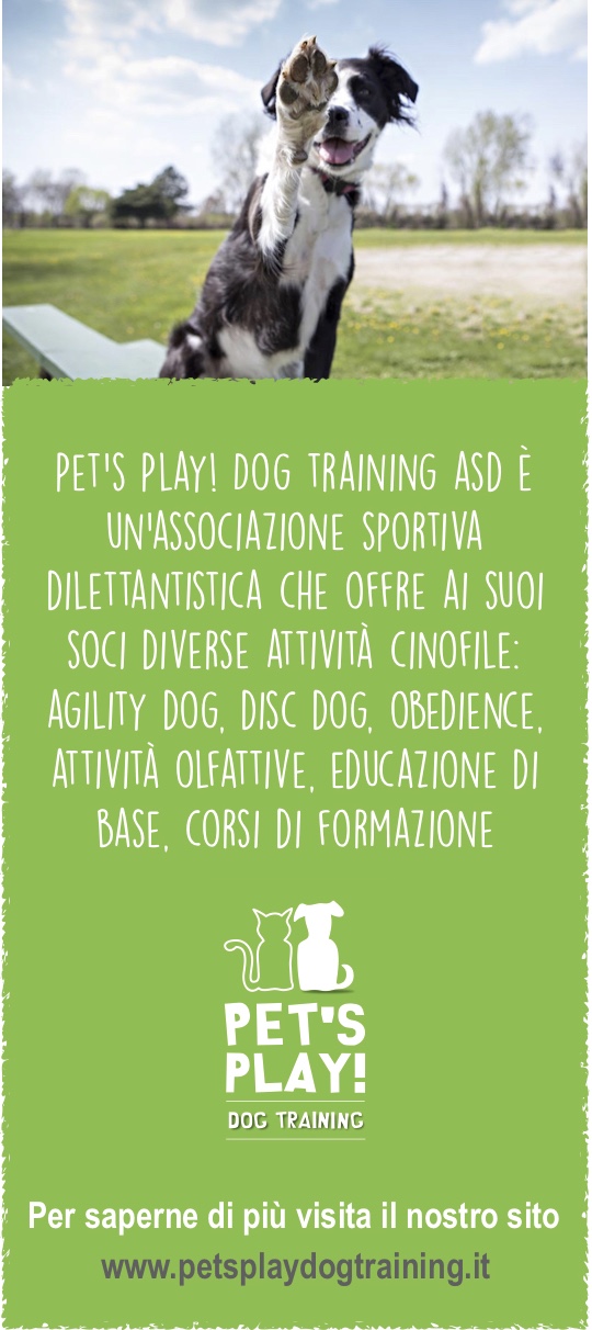 PET'S PLAY! DOG TRAINING è un Centro Cinofilo riconosciuto da CSEN Cinofilia per tutte le attività sportive e da ENCI per la parte relativa ai corsi di Formazione